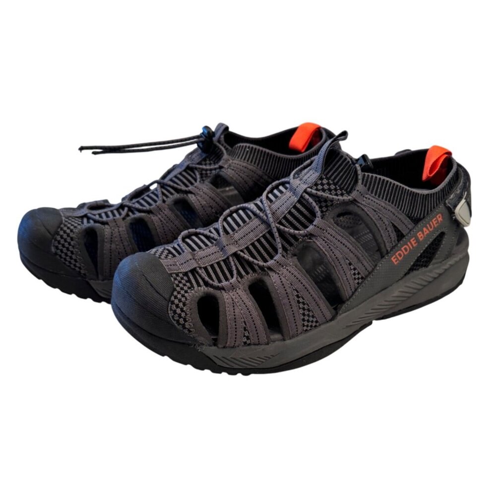 Eddie Bauer Men's Yesler Sandal Toggle Rubber Sole Size 8 Gray NWOB $49